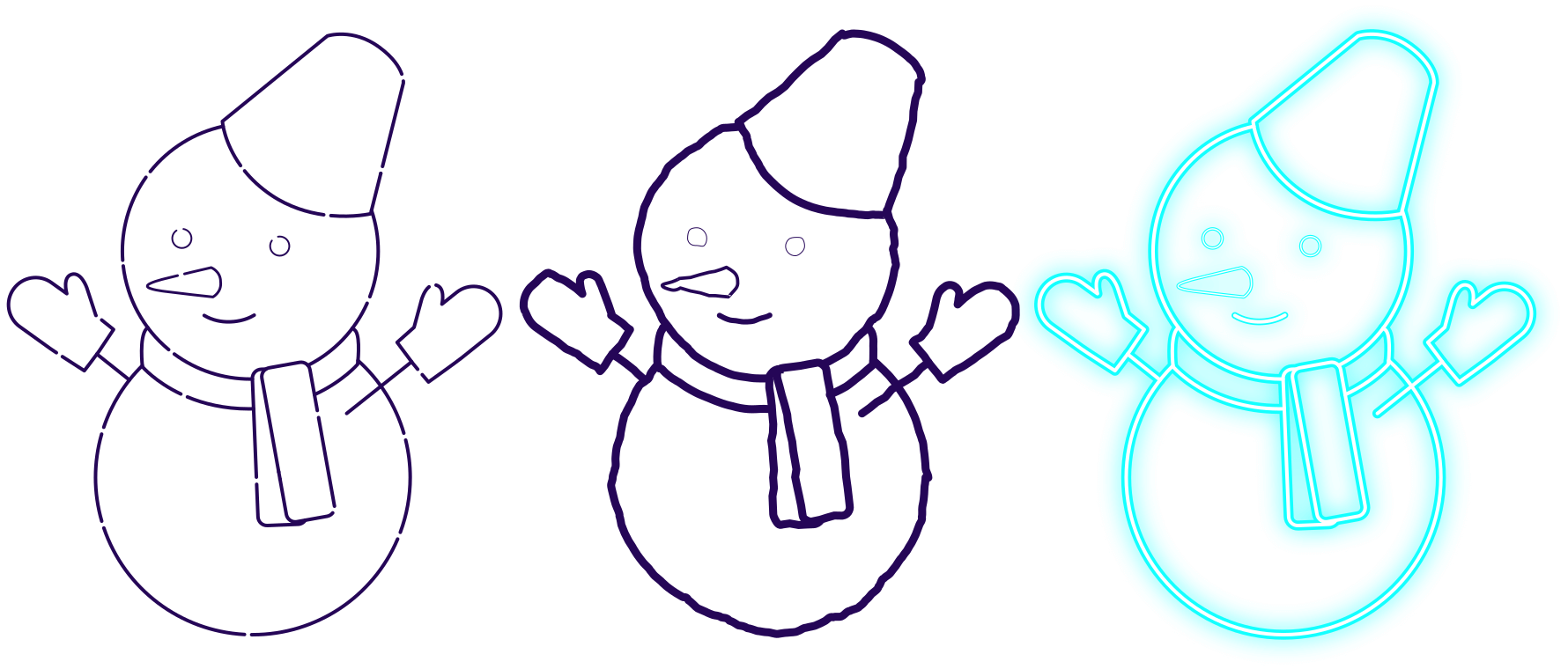 線画のアレンジ例